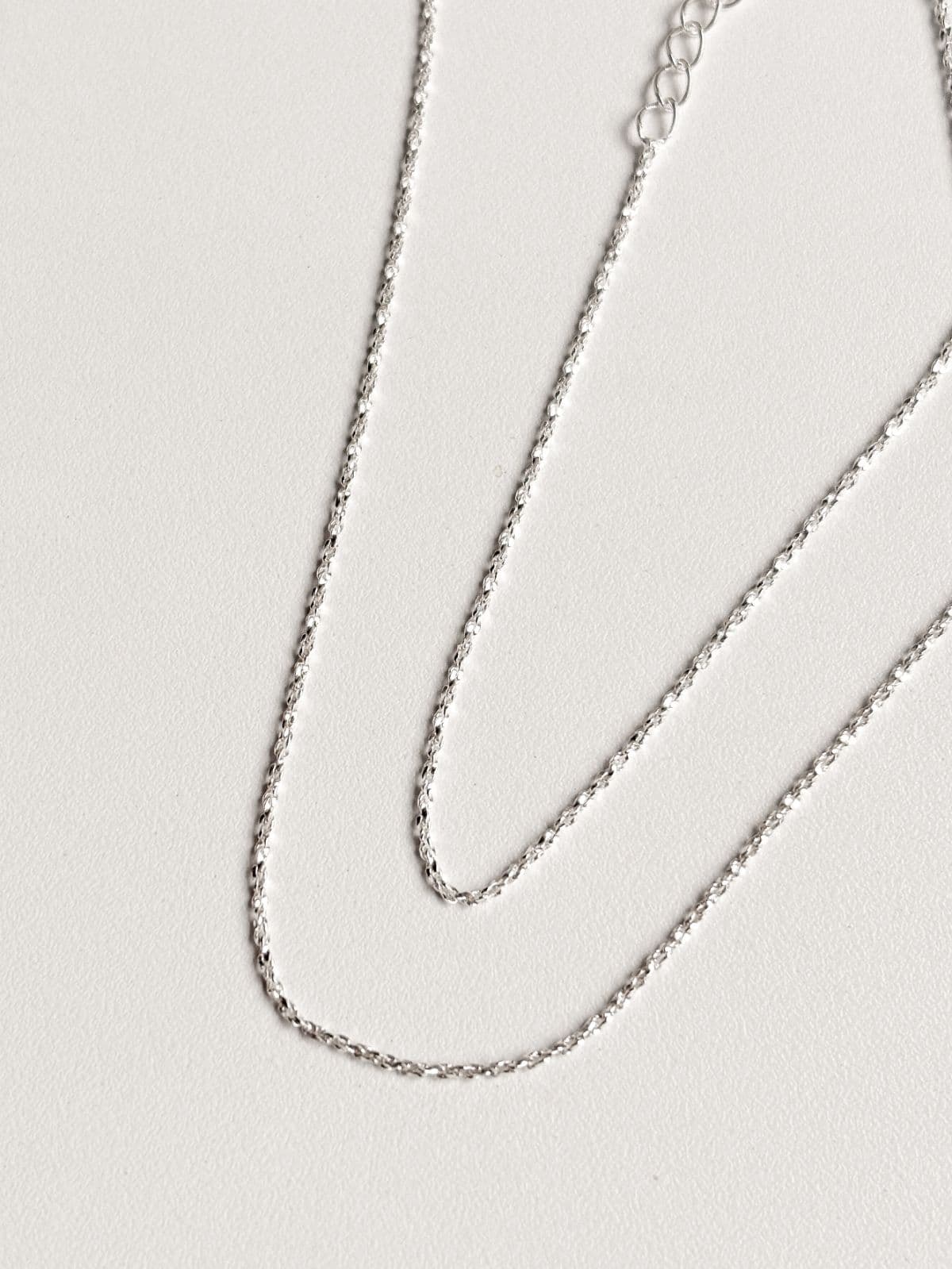 Silver 925 Slim Rope Chain Necklace, Thin Silver Necklace - 이미지 7