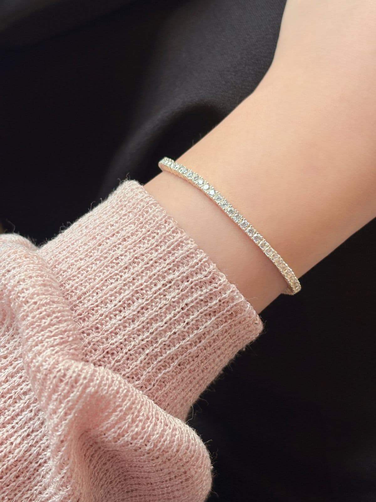 Silver 925 Tennis Cubic Bracelet Silver Bracelet - 이미지 2