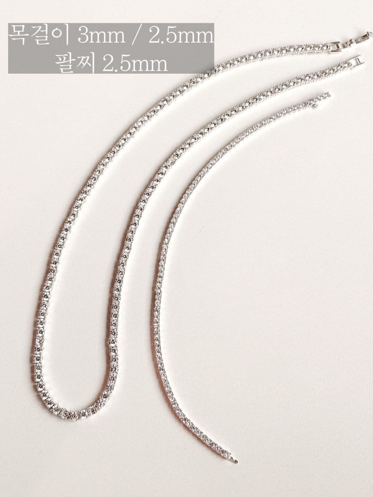Silver 925 Tennis Cubic Bracelet Silver Bracelet - 이미지 4