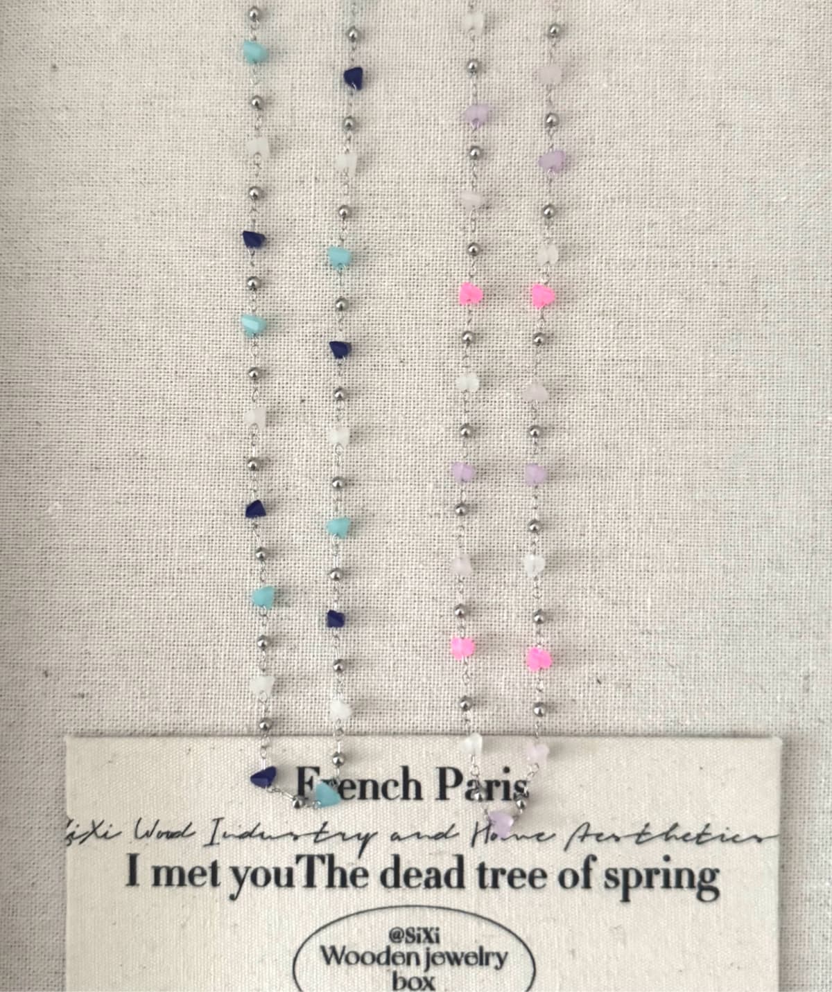 Vivid Color Surgical Necklace Surgical Steel Beads - 이미지 1