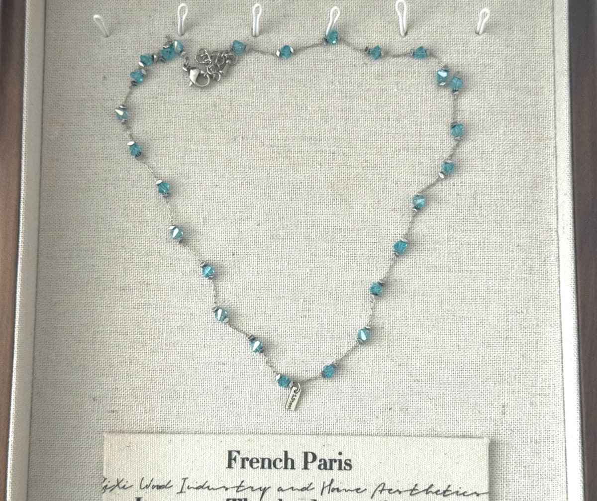 Clear Color Surgical Necklace Surgical Steel Beads - 이미지 3