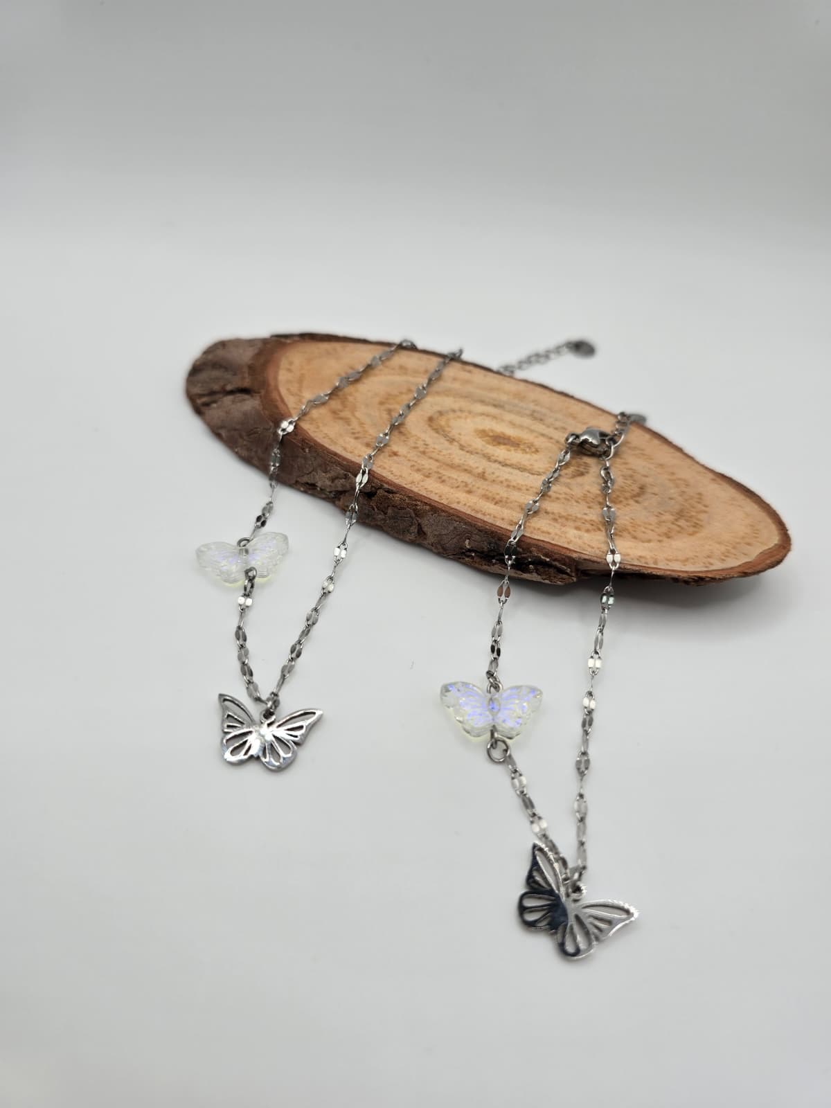 Stainless steel butterfly bracelet, anklet, necklace - 이미지 4