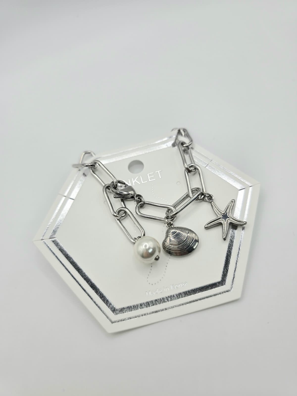 Stainless Steel Shell Starfish Chain Necklace Bracelet - 이미지 6