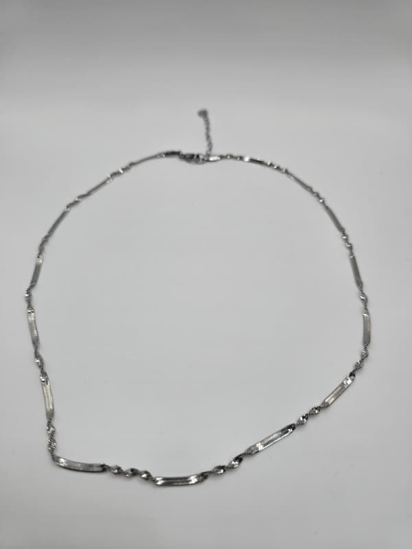 Stainless steel wave chain necklace - 이미지 6