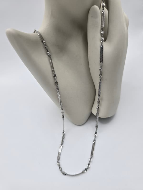 Stainless steel wave chain necklace - 이미지 4