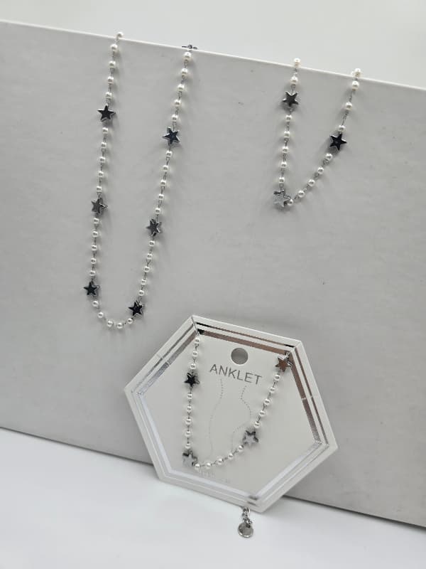 Stainless Steel Pearl Star, Heart Necklace, Anklet, Bracelet (3 Types) - 이미지 6
