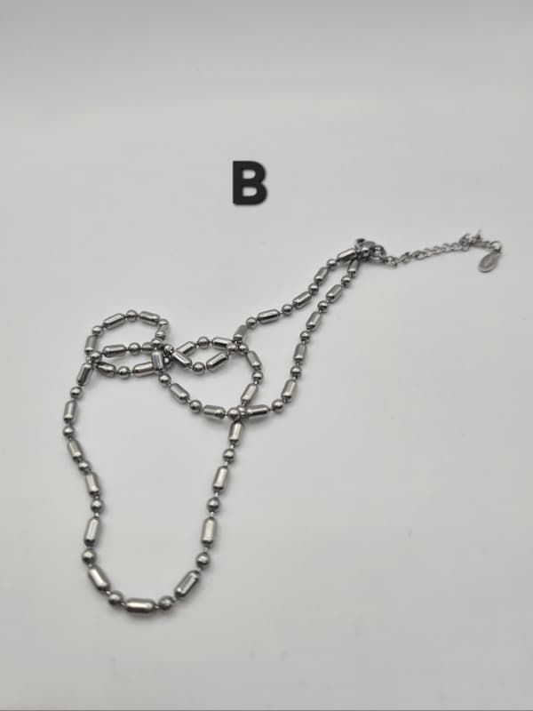 Stainless Steel Midi-Long Necklace 3designs - 이미지 5
