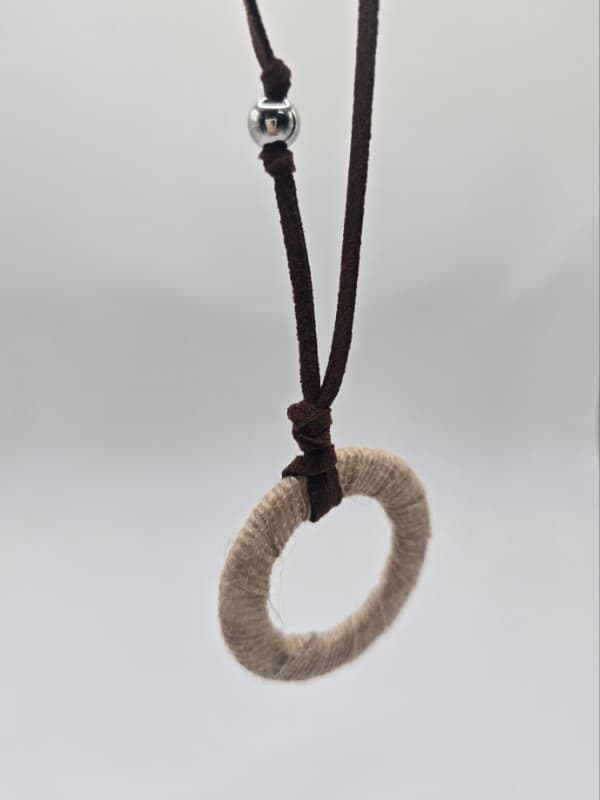 Stainless steel round slide strap necklace - 이미지 6