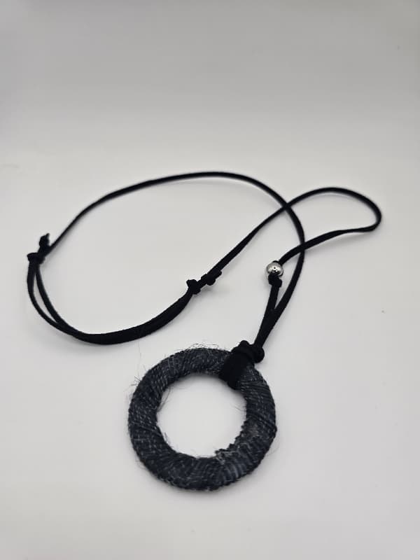 Stainless steel round slide strap necklace - 이미지 3