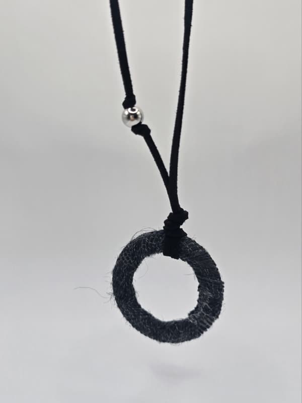 Stainless steel round slide strap necklace - 이미지 5