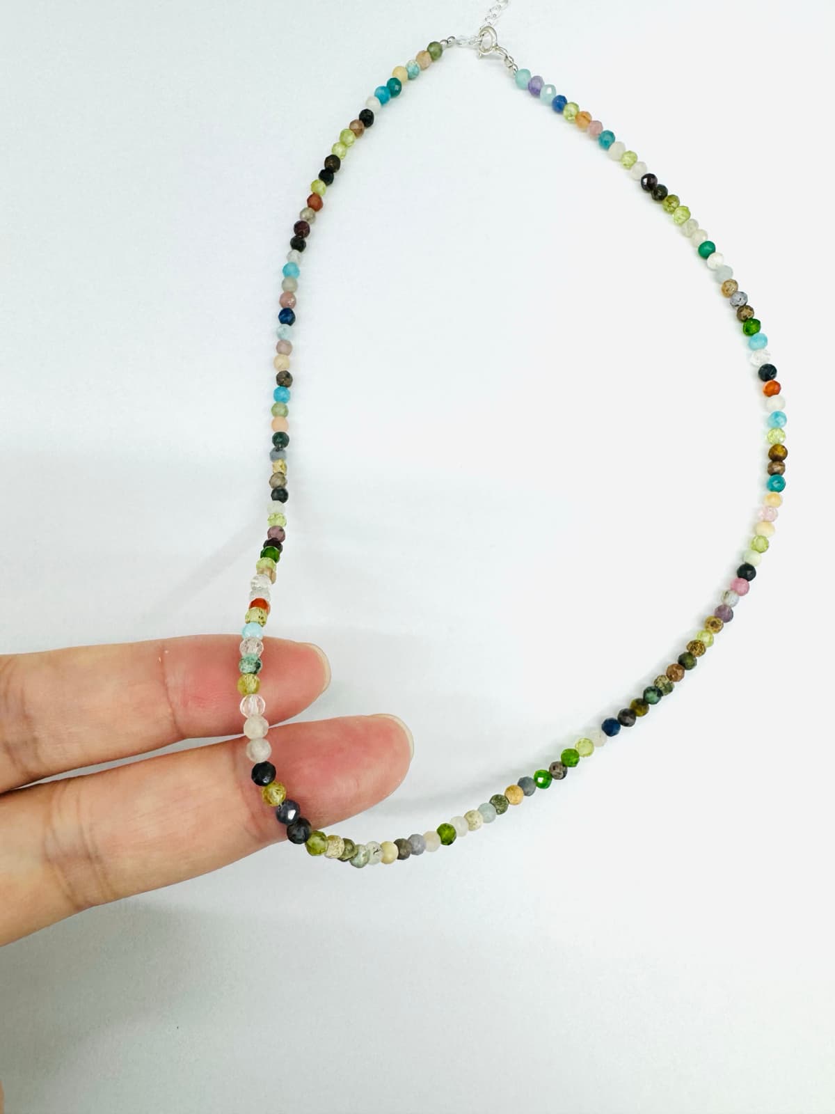 Multi-stone bead necklace - 이미지 3