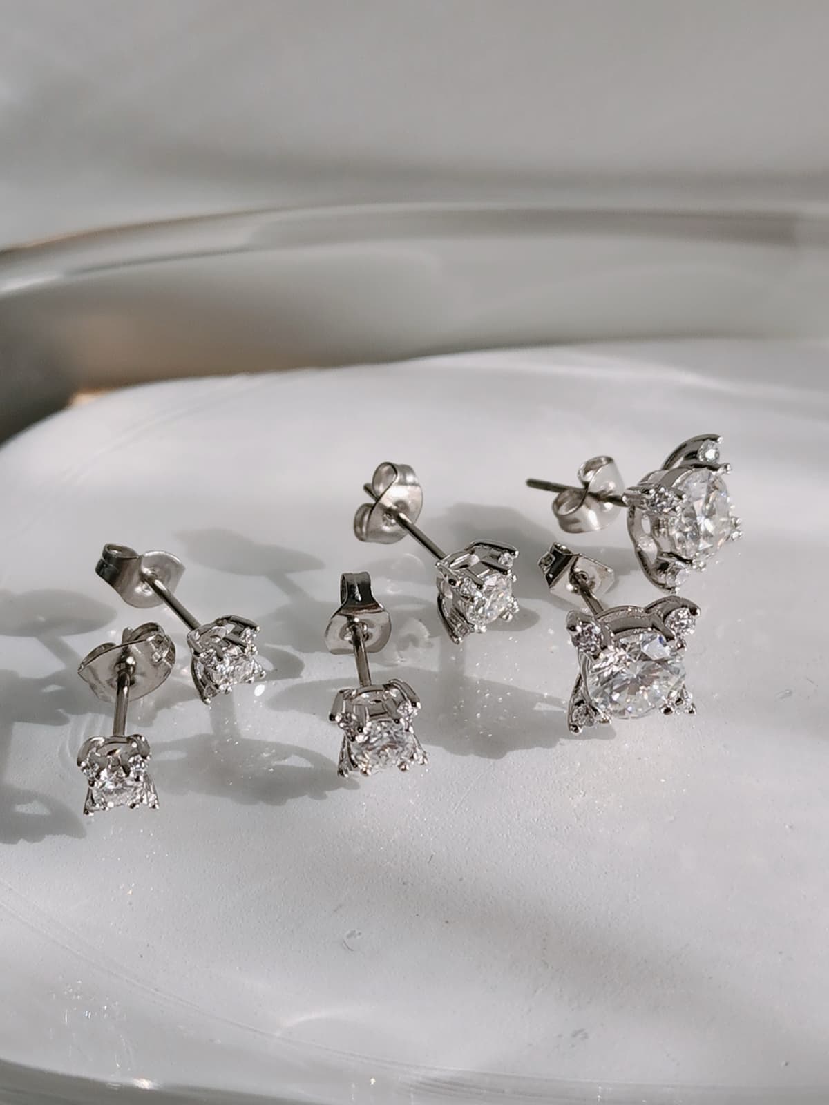 GRA Moissanite Diamond Surgical Steel Earrings No. 0 - 이미지 11