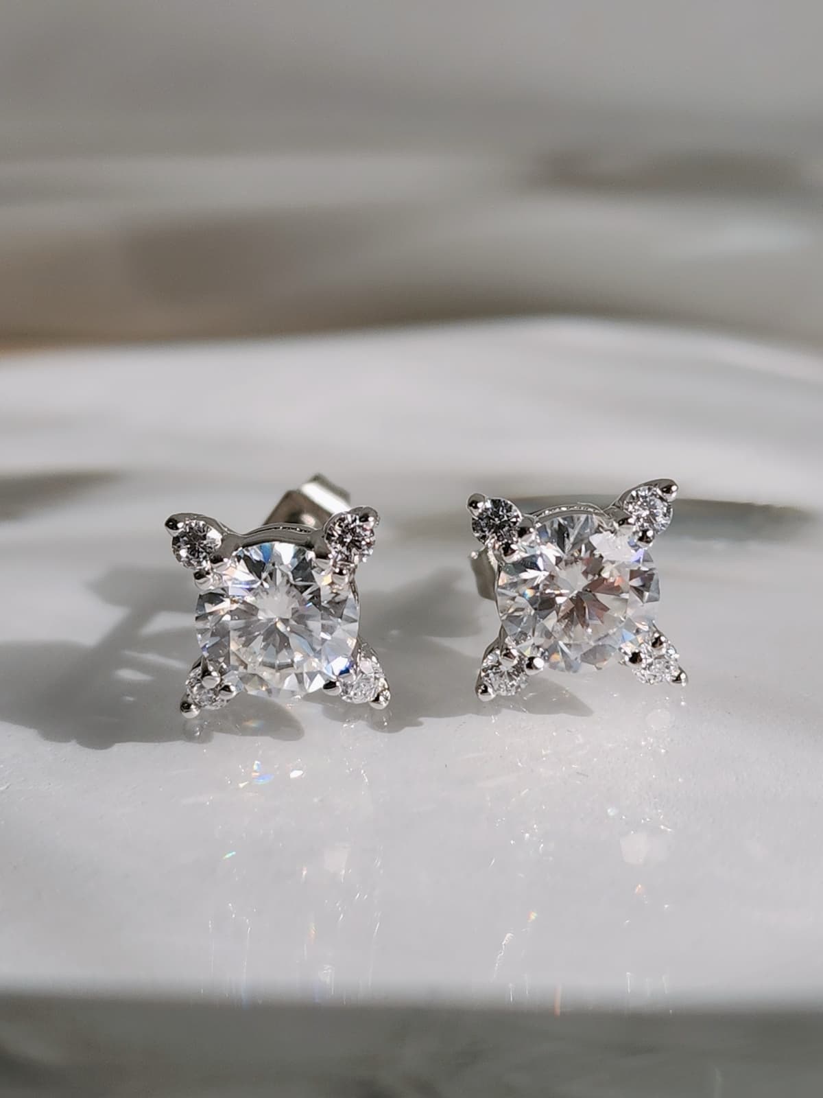 GRA Moissanite Diamond Surgical Steel Earrings No. 0 - 이미지 13