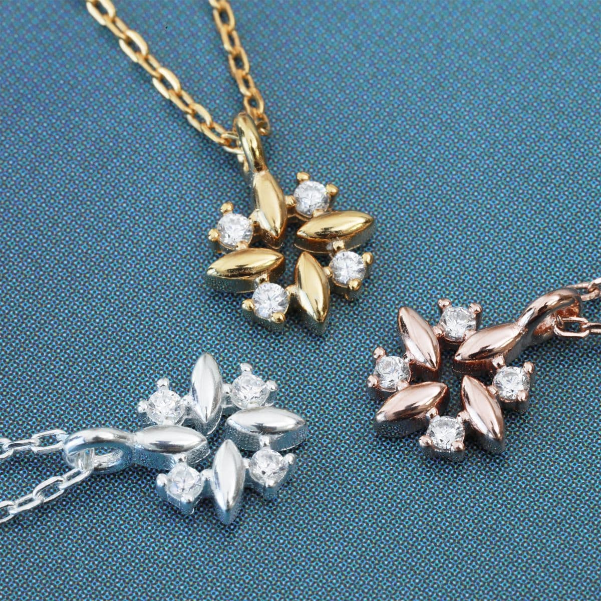 [SN6400] Silver 925 Cubic Pinwheel Necklace - 이미지 7