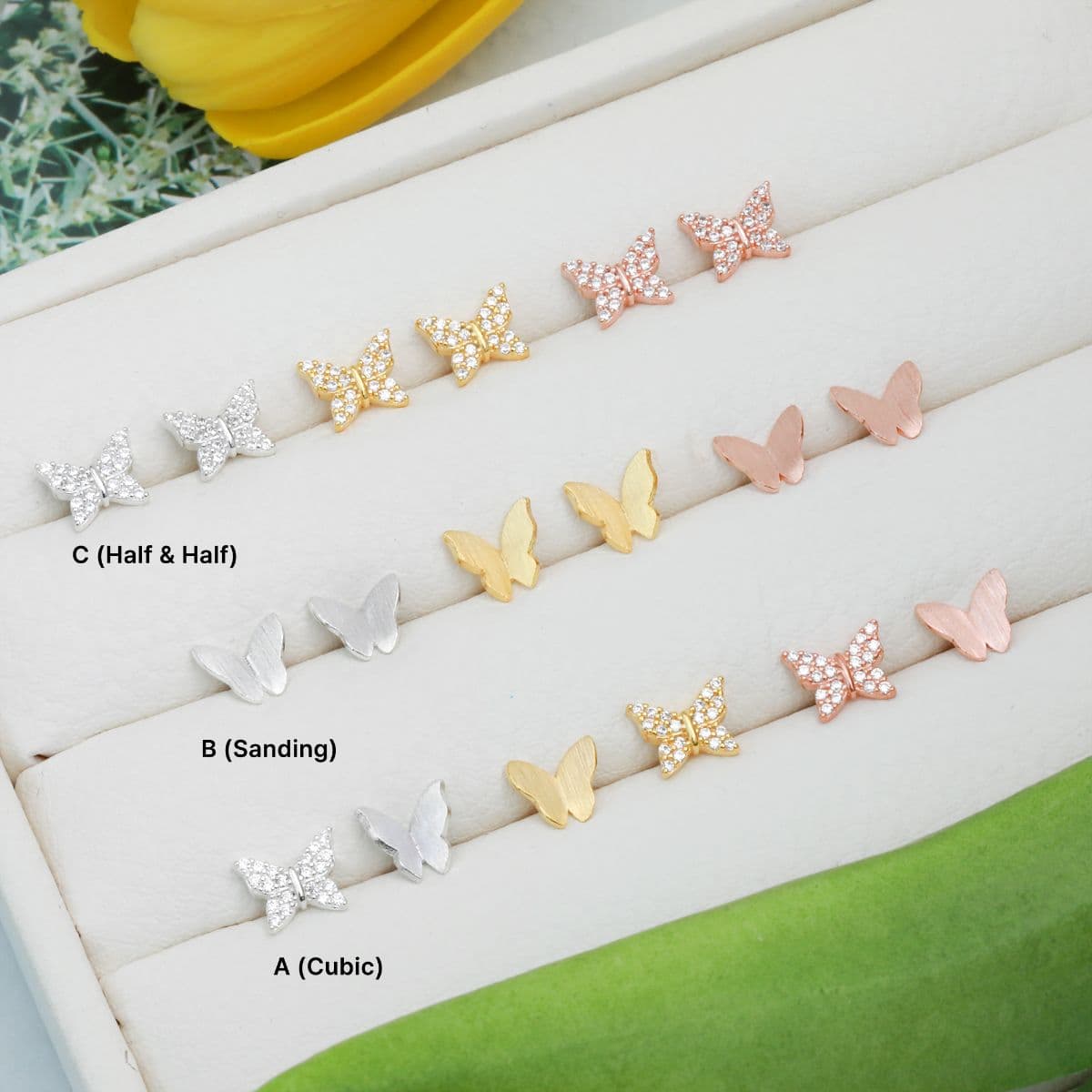 [SE6408], [SE6409], [SE6410] Silver 925 Butterfly Earring Set - 이미지 12