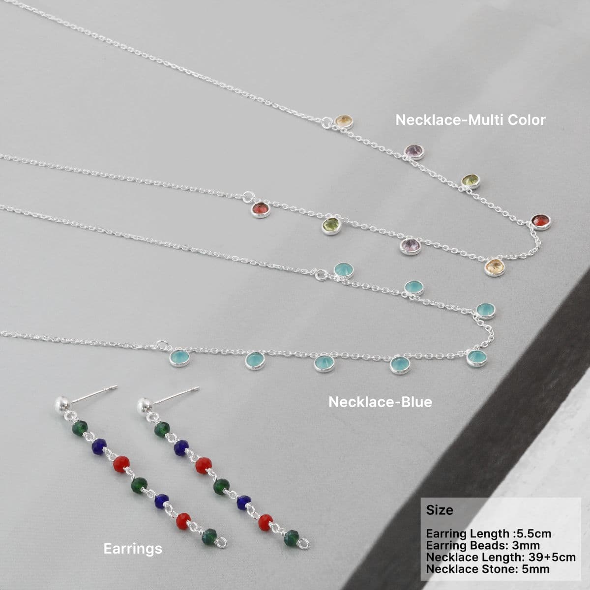 [SE6415], [SN6404] Silver 925 Natural Stone Drop Series (Earrings, Necklace) - 이미지 1
