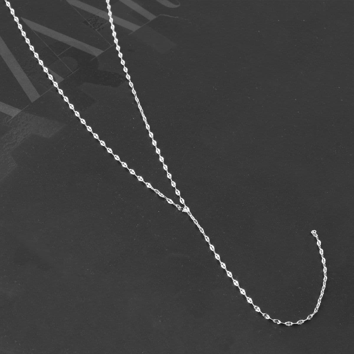 Silver 925 Drop Stick and Chain Necklace Series - 이미지 12