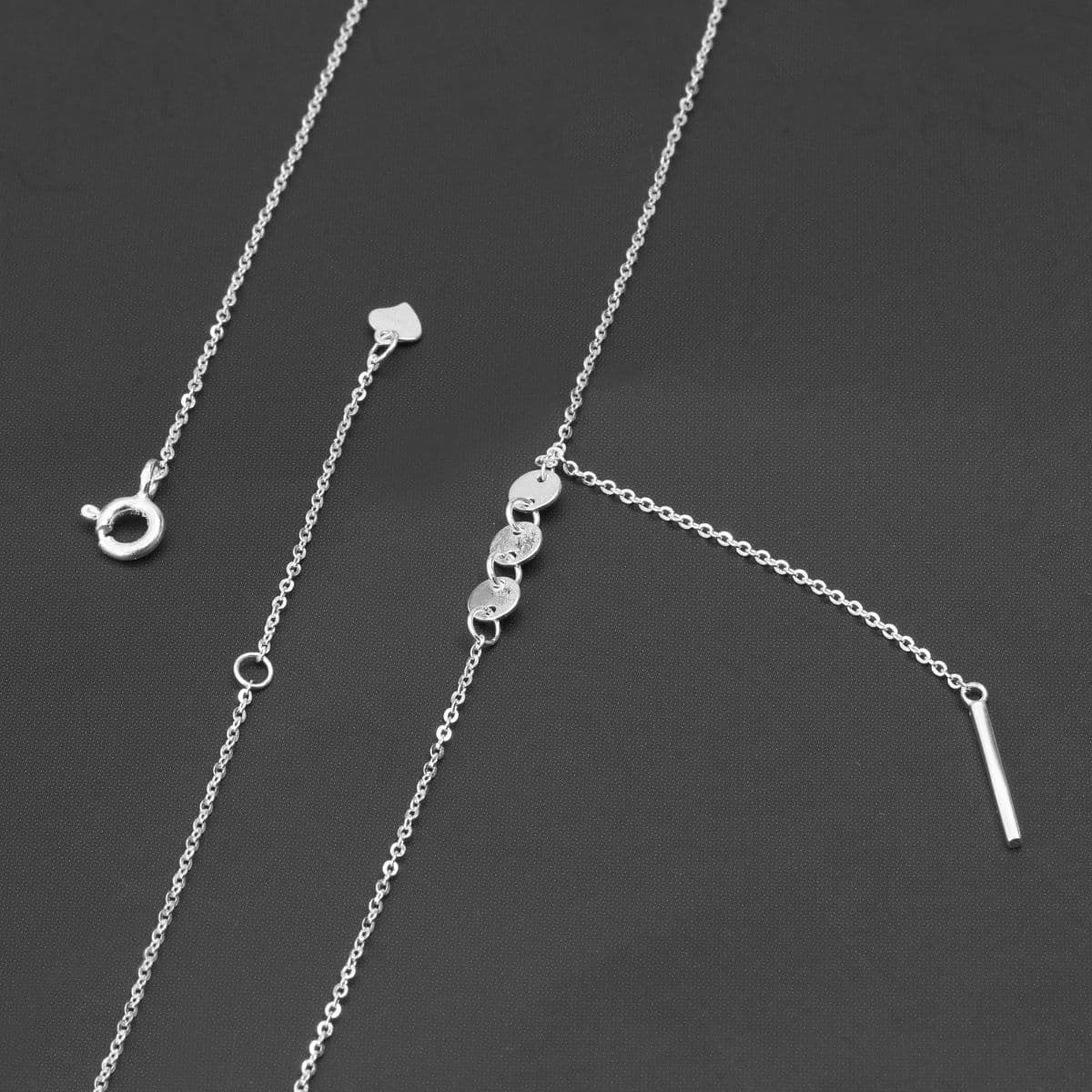 Silver 925 Drop Stick and Chain Necklace Series - 이미지 10