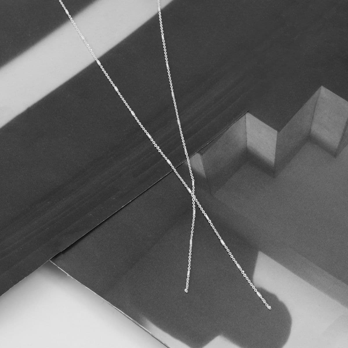 Silver 925 Drop Stick and Chain Necklace Series - 이미지 17