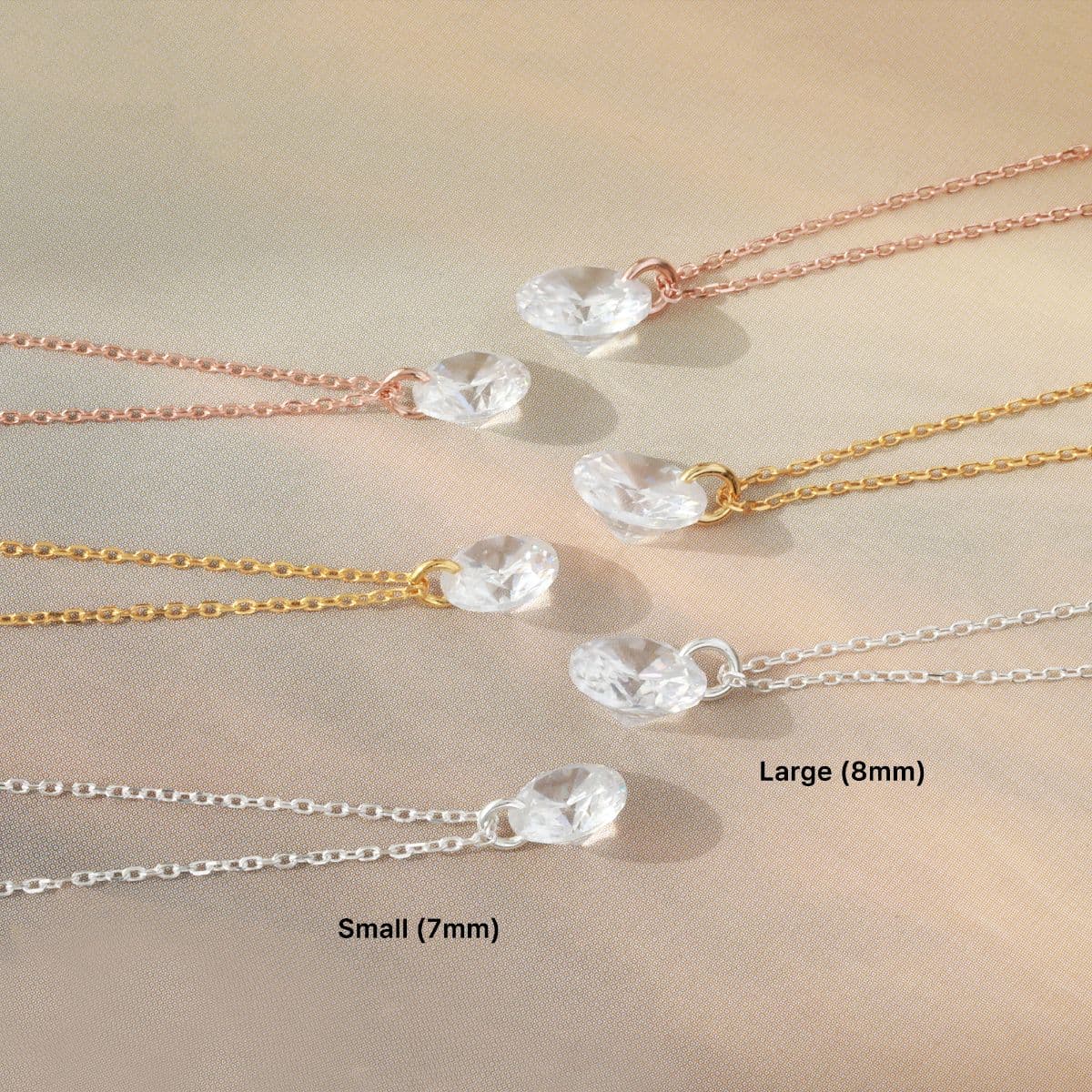 [SN6411] Silver 925 Pure Diamond Shape Cubic Necklace - 이미지 10