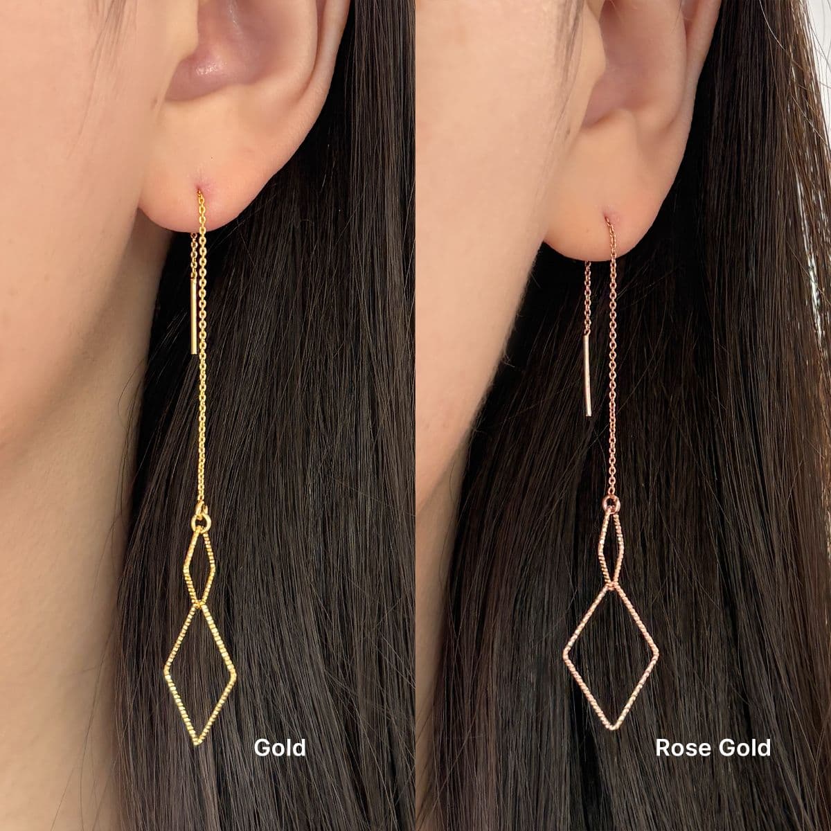 [SE6423], [SE6424], [SE6425] Silver 925 Cut Ring Drop Earring Set - 이미지 11