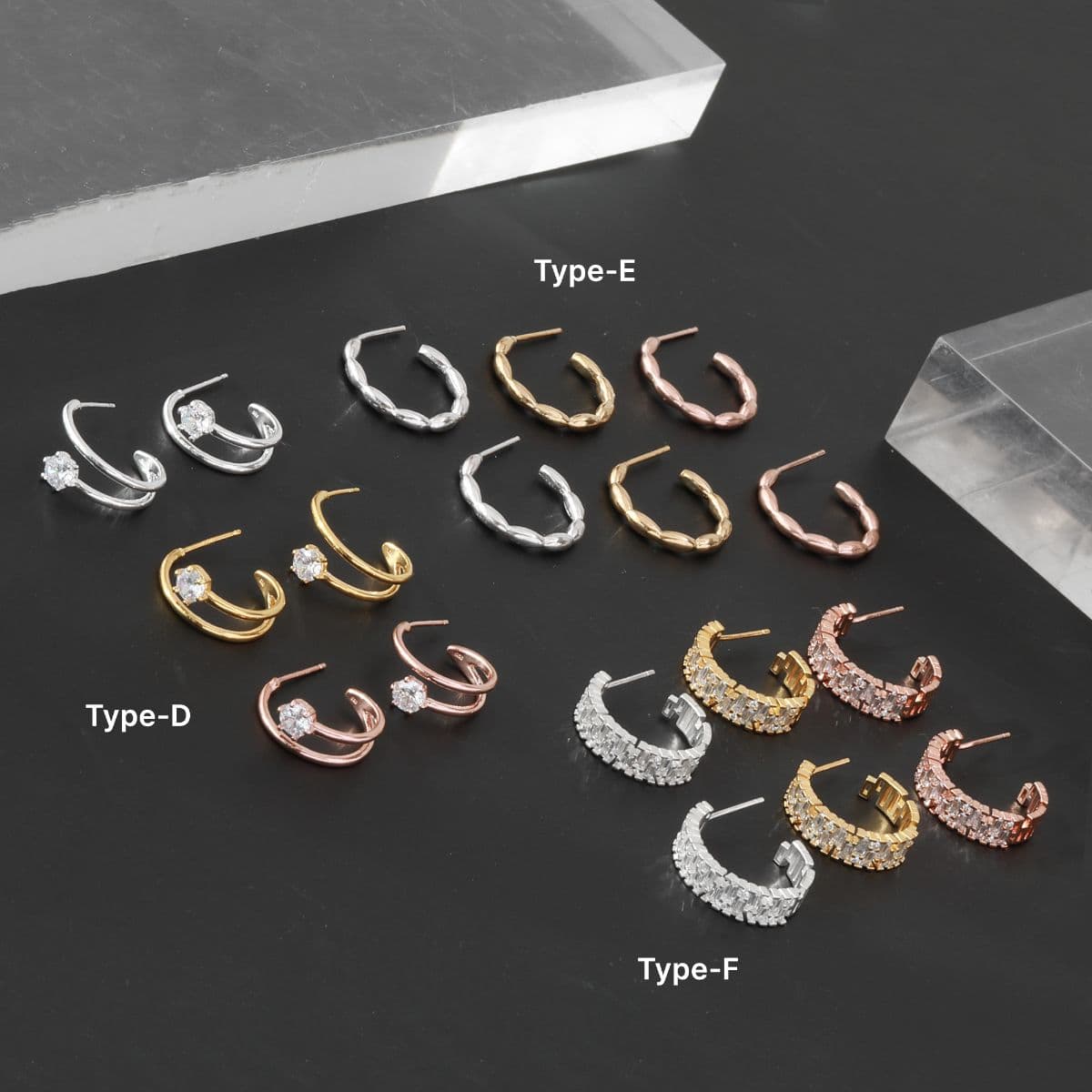 [SE6427], [SE6428], [SE6429] Silver 925 Hoop Earring Set - 이미지 9