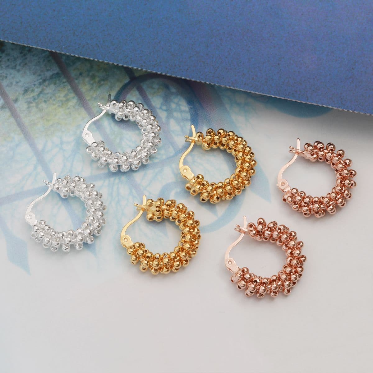 [SE6433] Silver 925 Mini Ball Connect One-Touch Earrings - 이미지 9