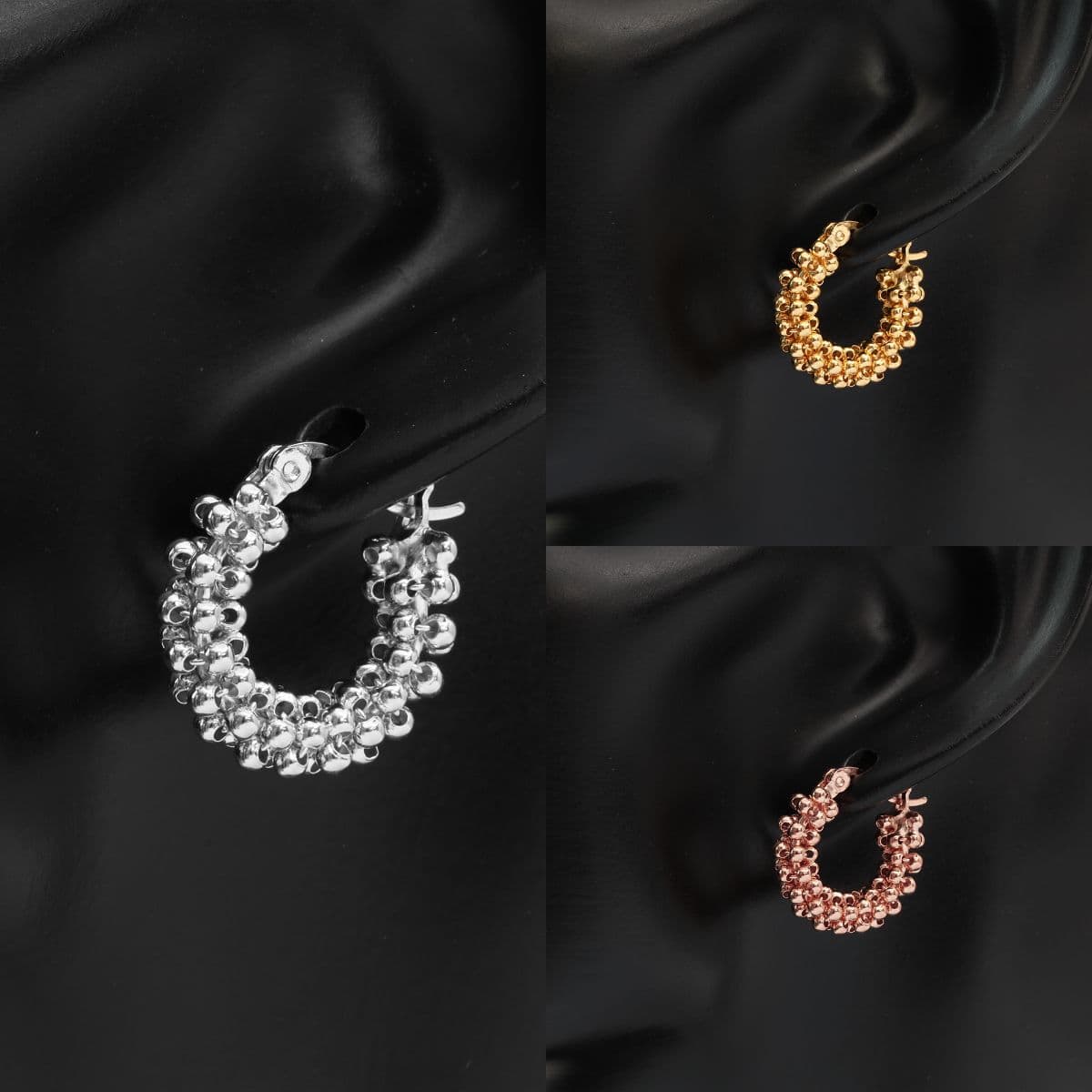 [SE6433] Silver 925 Mini Ball Connect One-Touch Earrings - 이미지 11