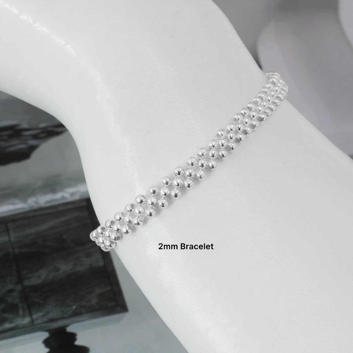 [SB6401] 925 Silver Ball Connect Bracelet - 이미지 5