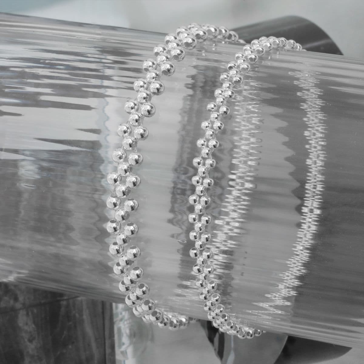 [SB6401] 925 Silver Ball Connect Bracelet - 이미지 9