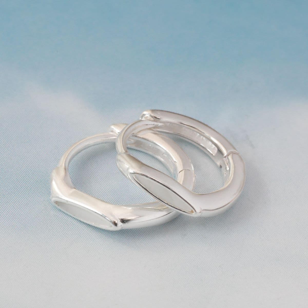 [SE6435] Silver 925 Mother-of-Pearl Pearl Piece One-Touch Earrings - 이미지 5