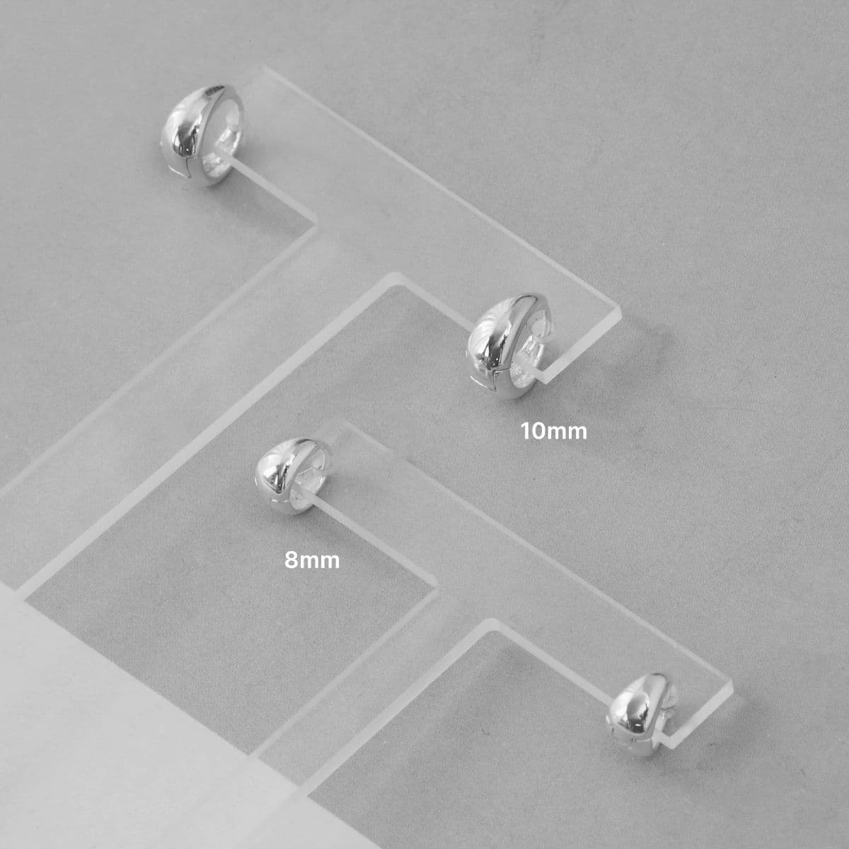 [SE4500] Silver 925 Basic Water Drop One-Touch Earrings - 이미지 3