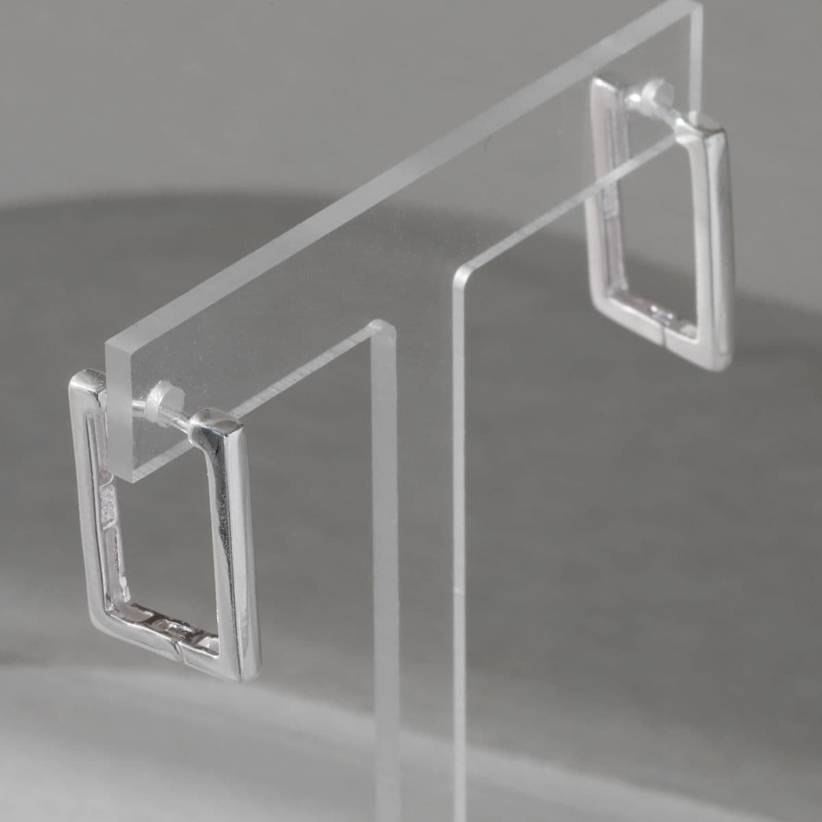 [SHG6503] Silver 925 Thin Square One-Touch Earrings - 이미지 8