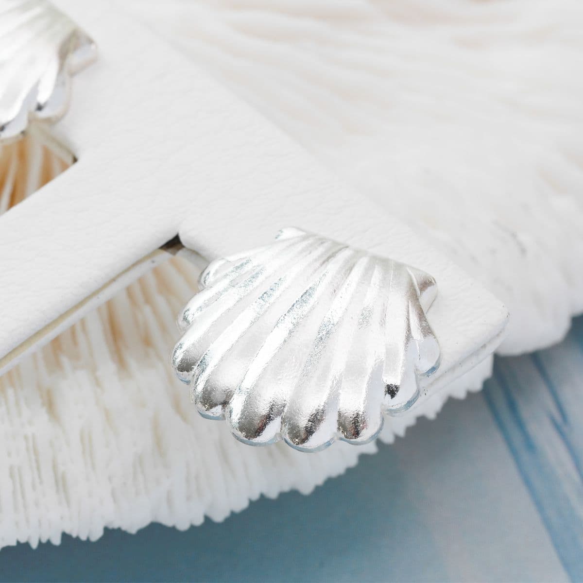 [SE6509] Silver 925 Big Flat Shell Earrings - 이미지 5