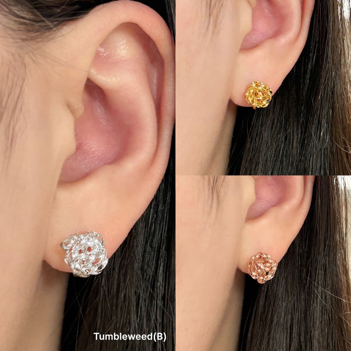 [SE6510], [SE6511] Silver 925 String Heart and Twisting Candle Earring Set - 이미지 6