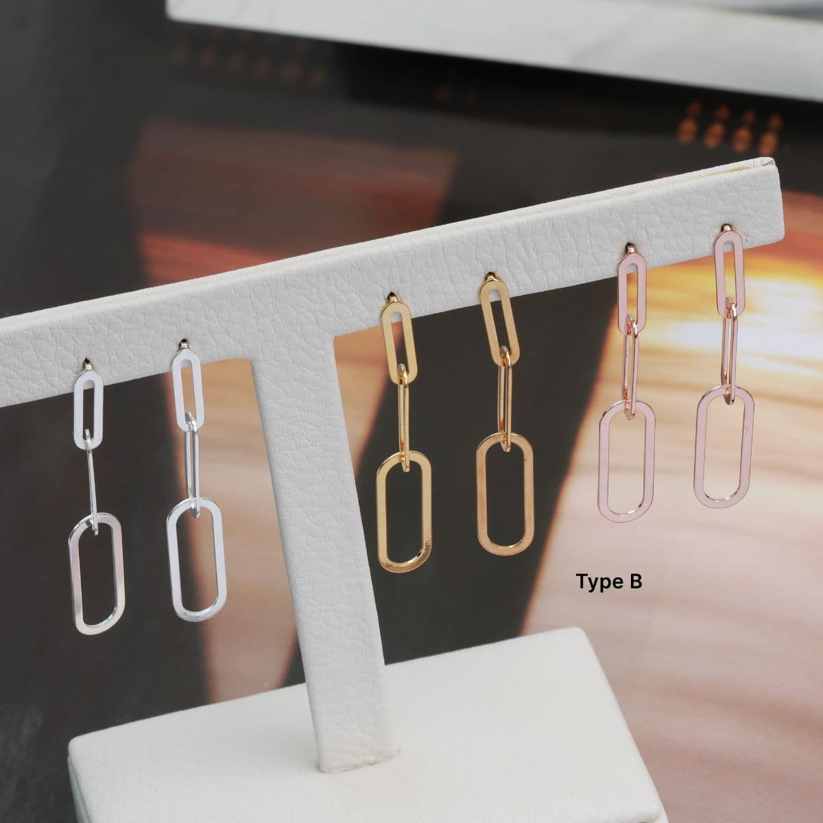 [SE6513], [SE6514] Silver 925 Triple Ring Drop Earrings Set - 이미지 7