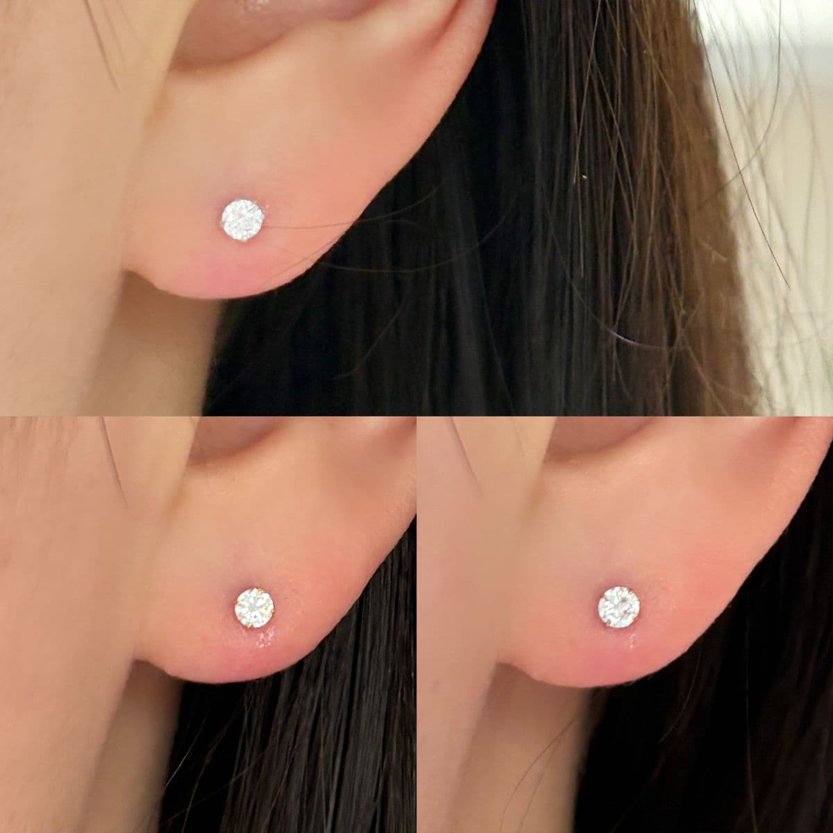 [SPC6603,SPC6604,SPC6605] Silver 925 4-Prong Cubic Piercing Series - 이미지 8