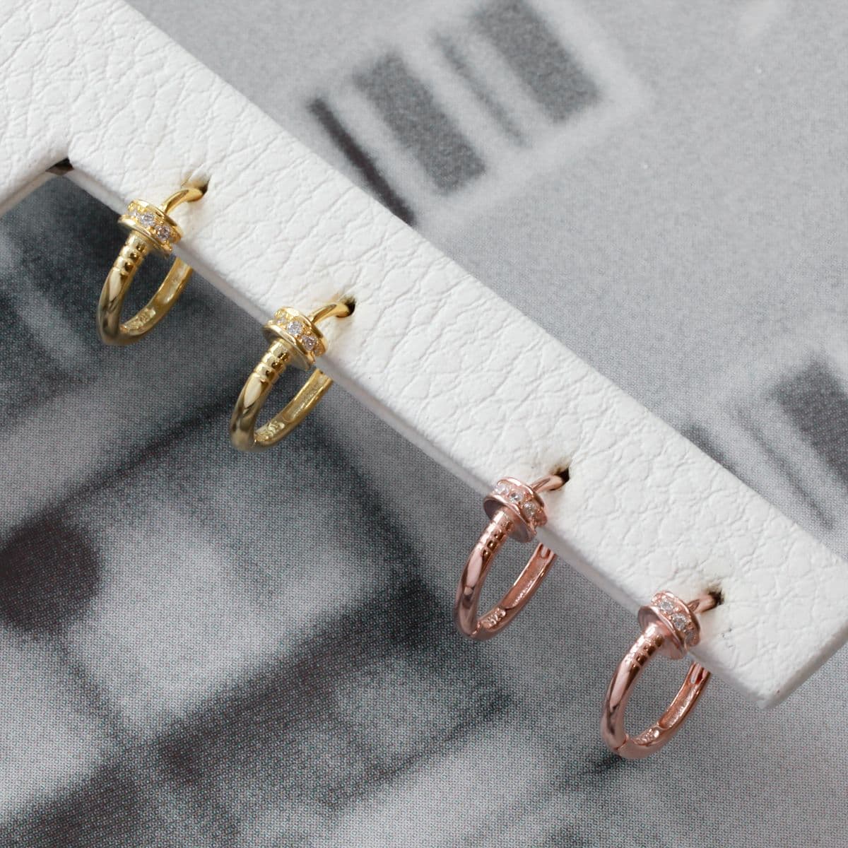[SE3173] Silver 925 Round Ring Cubic One-Touch Earrings - 이미지 8