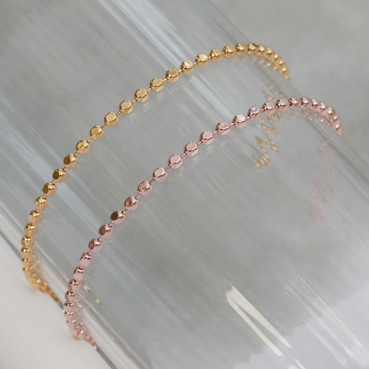[SB6604] Silver 925 Round Cube Chain Bracelet - 이미지 8