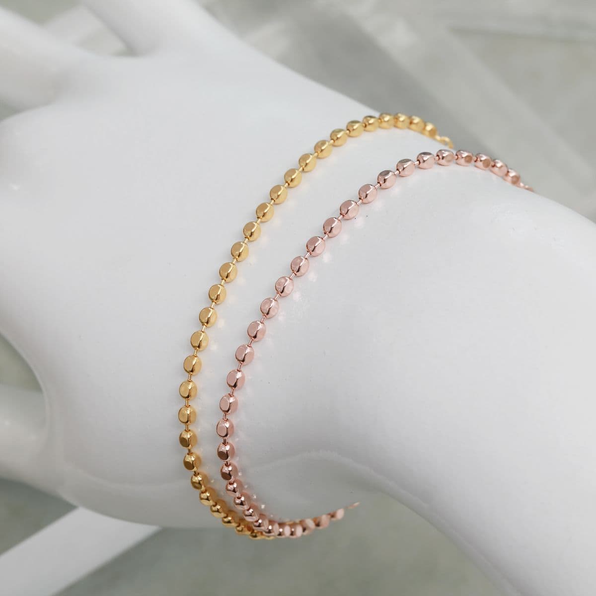 [SB6604] Silver 925 Round Cube Chain Bracelet - 이미지 9