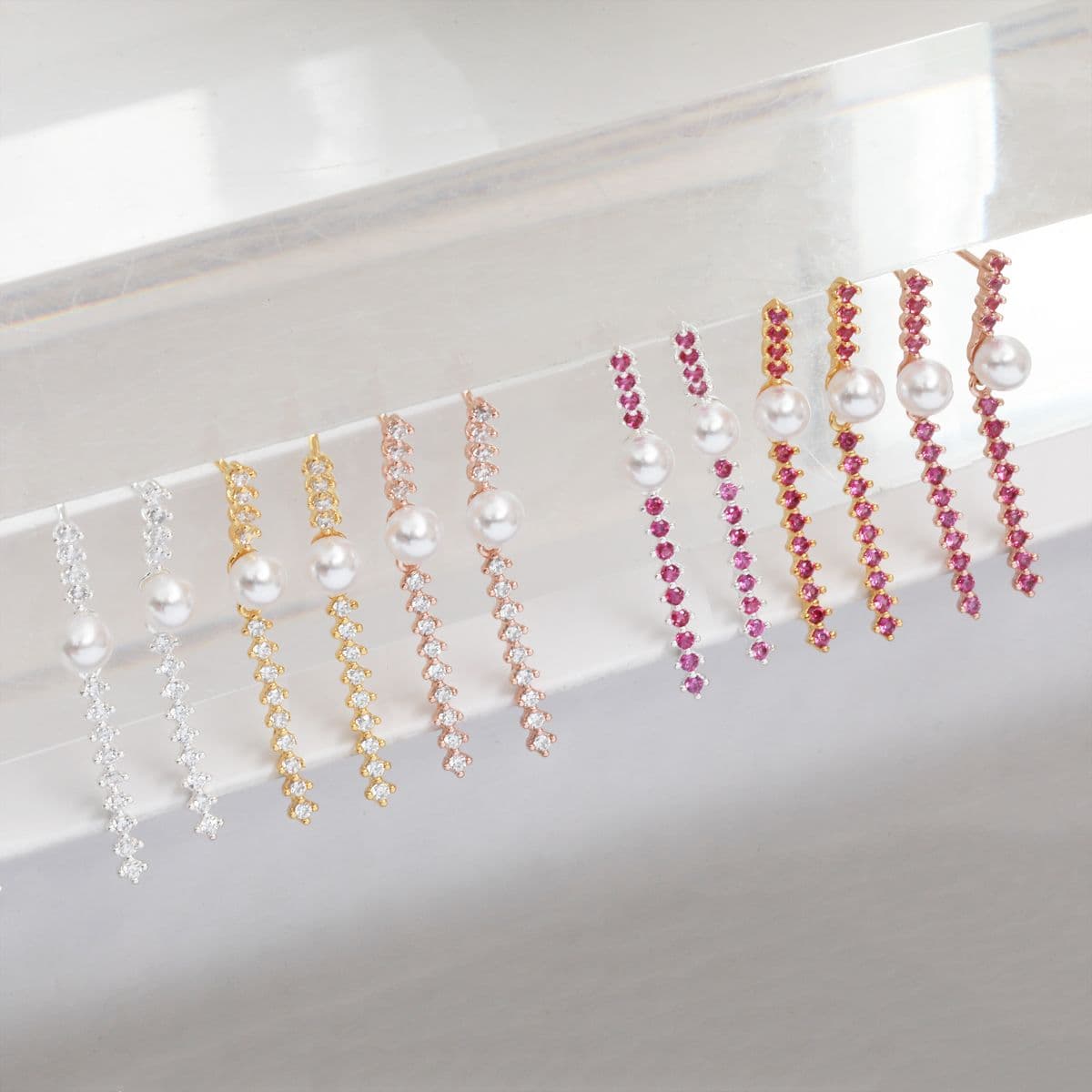 [SE6603], [SE6604], [SE6605] Silver 925 Drop Cubic Earrings Series - 이미지 9