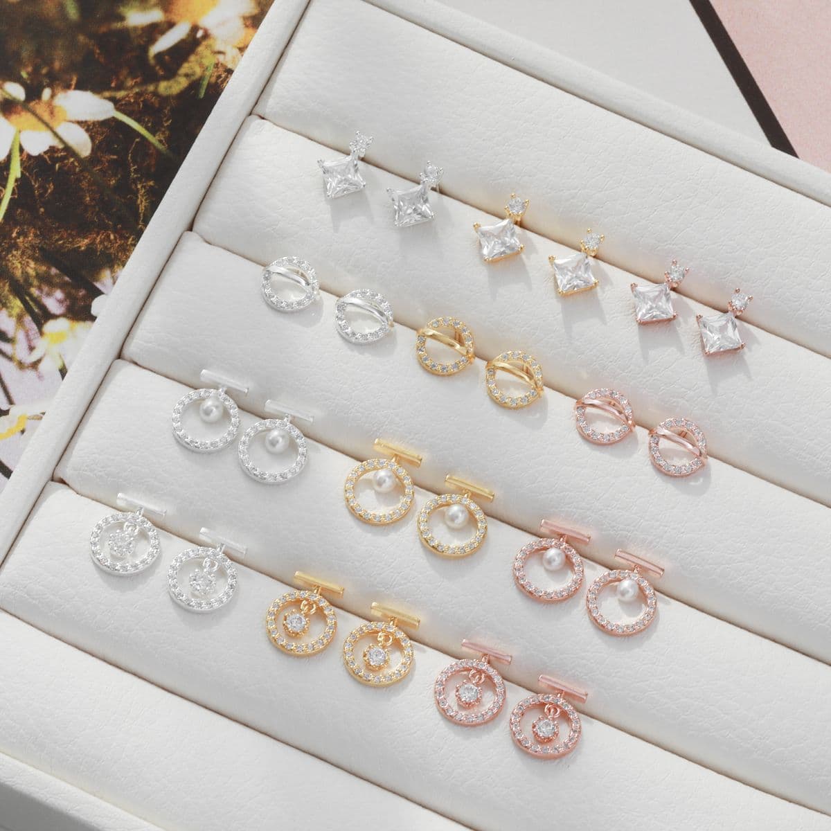 Silver 925 Full of Cubic Earring Series - 이미지 19