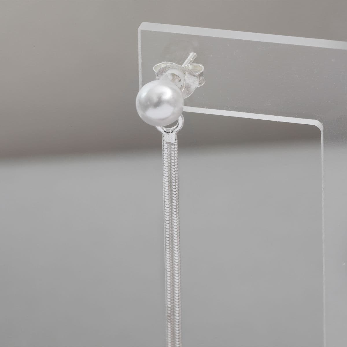 Silver 925 Swarovski Pearl Earring Series (Hoop, Ring, Drop) - 이미지 16