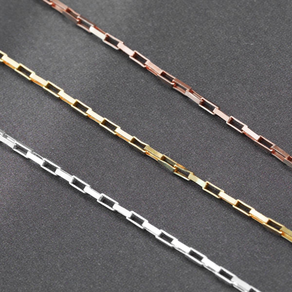 [SN6603] Silver 925 Mini Square Chain Necklace - 이미지 8