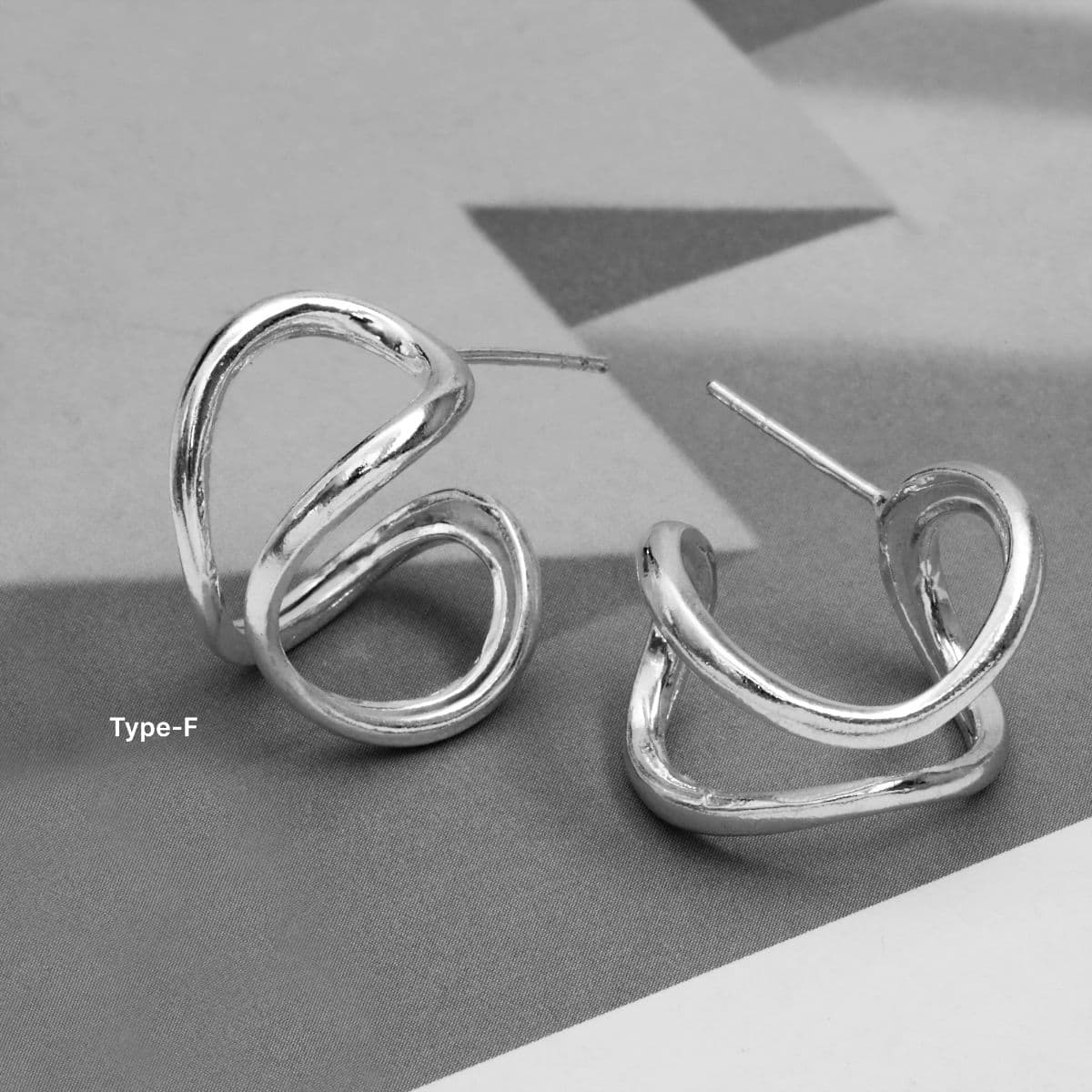 Silver 925 Plain Hoop Earring Series - 이미지 11