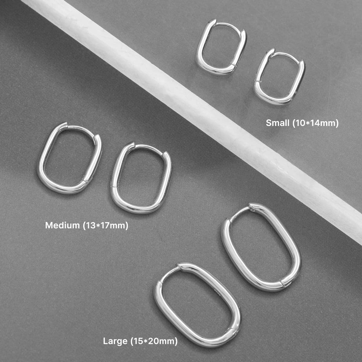[SHG6613] Silver 925 Plain Oval One-Touch Earrings - 이미지 14