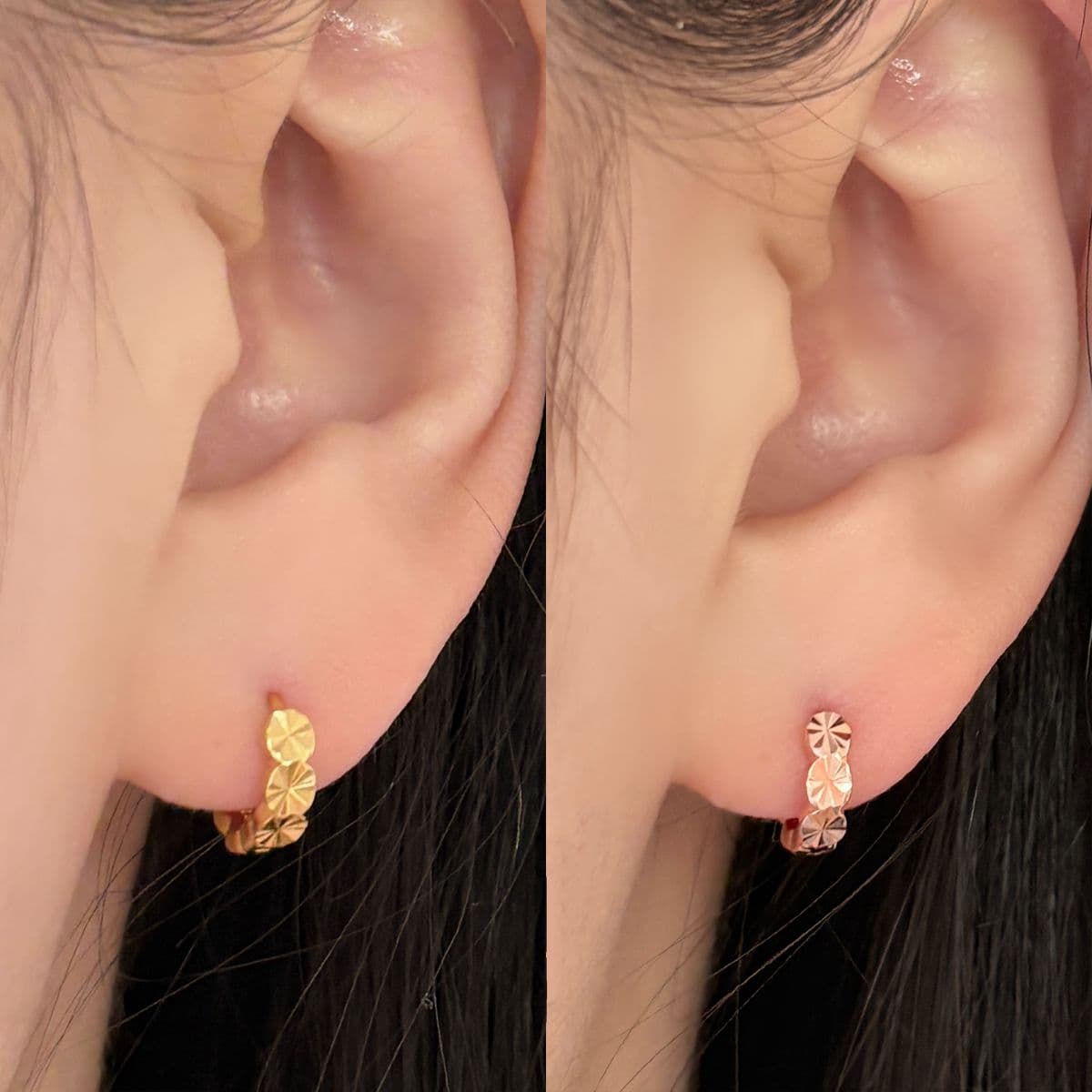 [SHG6614] Silver 925 Cut Round One-Touch Earrings - 이미지 6