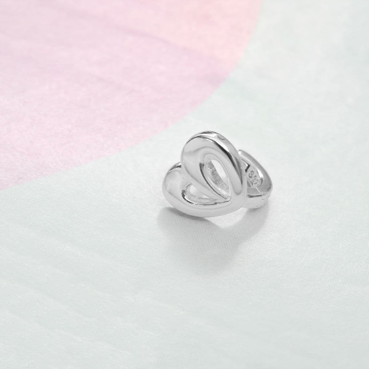 [SE0283] Silver 925 One-Line Heart One-Touch Earrings - 이미지 9