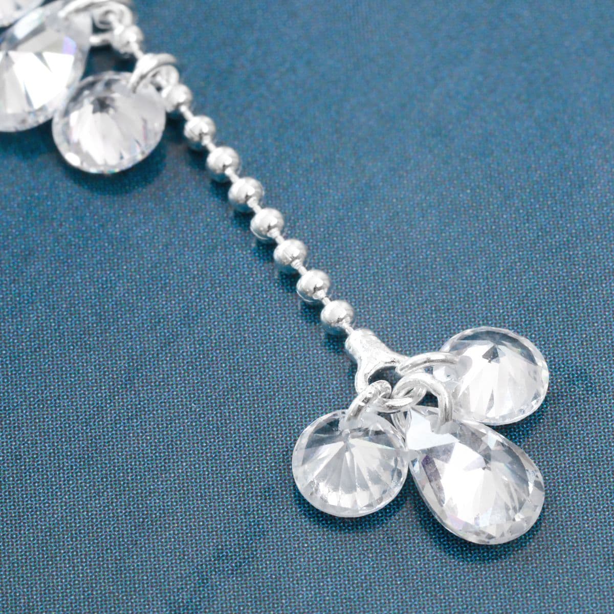 [SE6700] 925 Silver Cubic Bundle and Ball Chain Drop Earrings - 이미지 6