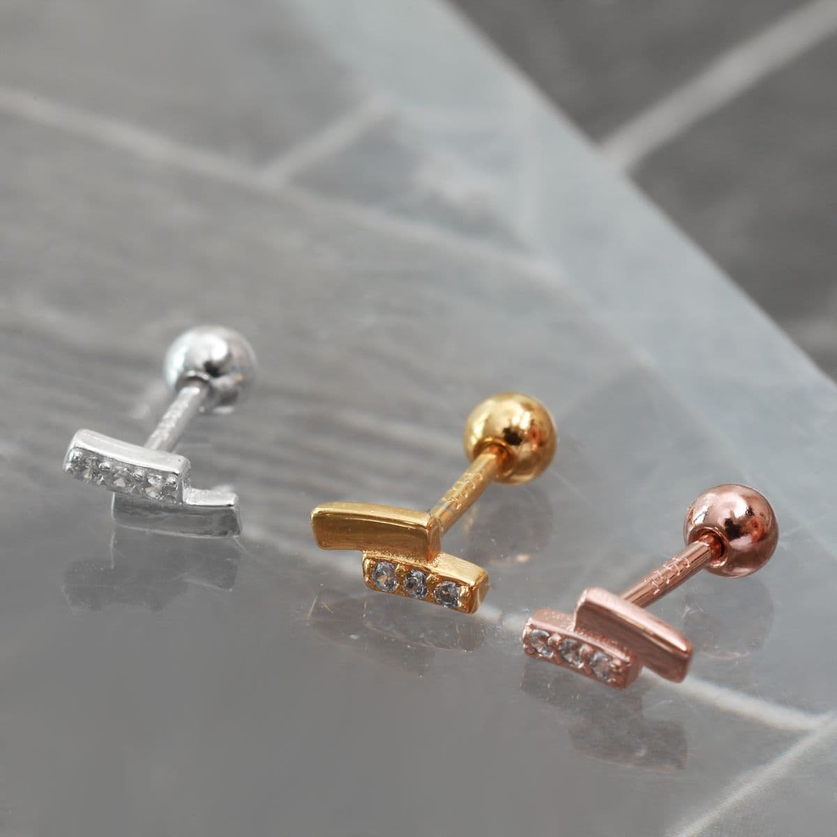 [SPC6606] Silver 925 Mini Double Bar Piercing - 이미지 9